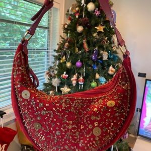 Vintage Oscar De La Renta Beaded Shoulder Bag